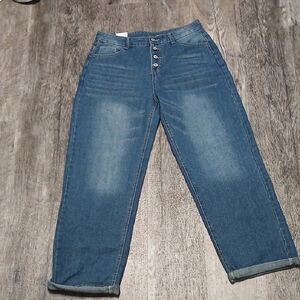 Blue Women's Jeans New With Tags, Boyfriend Cut, Not Stretchy Sz 10